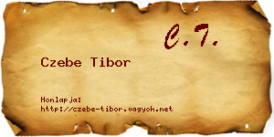 Czebe Tibor névjegykártya